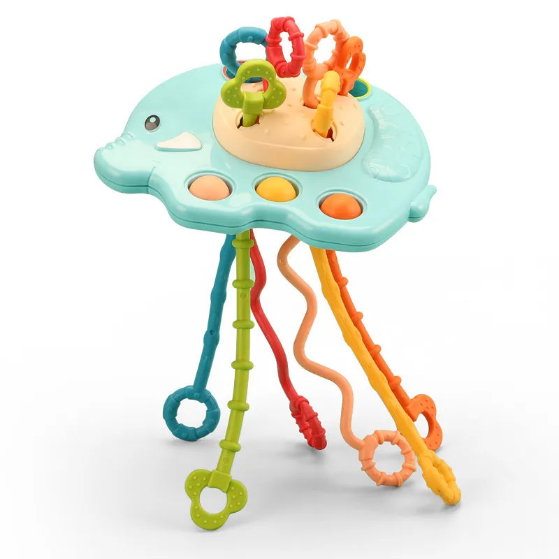 Montessori Pull String Sensory Toys Baby 6 12 Months Silicone Activity Toys Development Educational Toys For Baby 1 to 3 Years